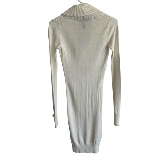 NWT BCBGMAXAZRIA Persa Shawl Collar Tunic Sweater Dress in Gardenia, Size XS - Picture 4 of 8